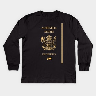 Maori passport Kids Long Sleeve T-Shirt